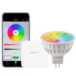 MR16 MiBoxer RGB+Tunable White LED Light Bulb - 4W - 35W Equivalent - 280 Lumens - Light Only