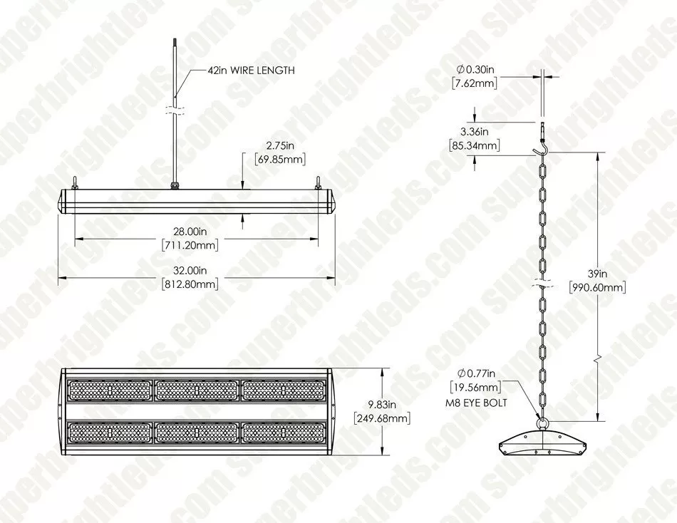 200W High Temperature LED Linear High Bay - 30,000 Lumens - 750W MH Equivalent - 5000K 6 200W High Temperature LED Linear High Bay - 30,000 Lumens - 750W MH Equivalent - 5000K - Image 6