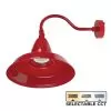 35W LED Gooseneck Barn Light - 14” Straight Reflector - 4,900 Lumens - Selectable CCT - 70W Equivalent - Red