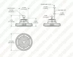 100W UFO LED High Bay Light With Reflector - 14,000 Lumens - 250W MH Equivalent - 5000K -Lighting Decoration Store hbud2 50k100d c 1