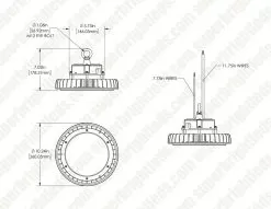 High Voltage LED High Bay Light - 150W - Included Reflector - 277-480 VAC - 25,500 Lumens - 400W MH Equivalent - 5000K 13 High Voltage LED High Bay Light - 150W - Included Reflector - 277-480 VAC - 25,500 Lumens - 400W MH Equivalent - 5000K -Lighting Decoration Store hbud2 50k150hsd hv 1