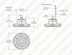 200W UFO LED High Bay Light With Reflector - 28,000 Lumens - 750W MH Equivalent - 5000K 17 200W UFO LED High Bay Light With Reflector - 28,000 Lumens - 750W MH Equivalent - 5000K -Lighting Decoration Store hbud2 50k200d c
