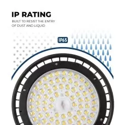 200W UFO LED High Bay Light With Reflector - 28,000 Lumens - 750W MH Equivalent - 5000K 13 200W UFO LED High Bay Light With Reflector - 28,000 Lumens - 750W MH Equivalent - 5000K -Lighting Decoration Store hbud2 50k200d c r1 built tough0