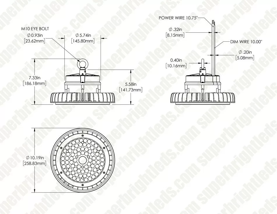 200W UFO LED High Bay Light With Reflector - 28,000 Lumens - 750W MH Equivalent - 5000K 8 200W UFO LED High Bay Light With Reflector - 28,000 Lumens - 750W MH Equivalent - 5000K - Image 8