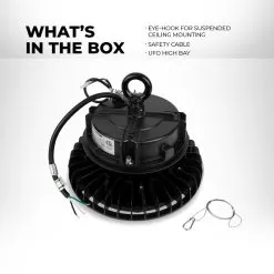 High Voltage LED High Bay Light - 200W - 277-480 VAC - 34,000 Lumens - 750W MH Equivalent - 5000K -Lighting Decoration Store hbud2 50k200hsd hv back 1