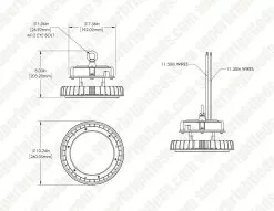 High Voltage LED High Bay Light - 200W - Included Reflector - 277-480 VAC - 34,000 Lumens - 750W MH Equivalent - 5000K -Lighting Decoration Store hbud2 50k200hsd hv 1