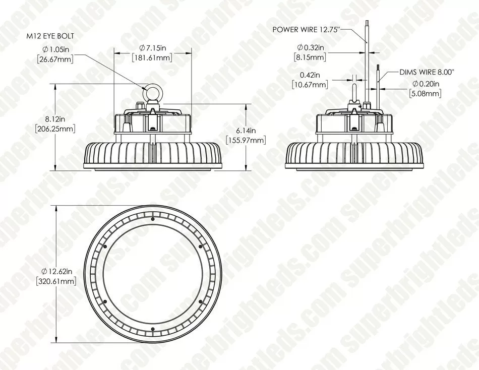 300W UFO LED High Bay Light - 40,500 Lumens - 1000W MH Equivalent - 5000K 9 300W UFO LED High Bay Light - 40,500 Lumens - 1000W MH Equivalent - 5000K - Image 9