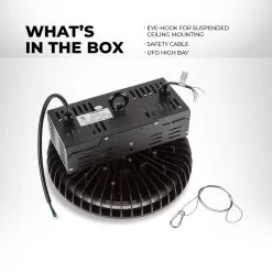 High Voltage LED High Bay Light - 300W - 277-480 VAC - 49,500 Lumens - 1,000W MH Equivalent - 5000K -Lighting Decoration Store hbud2 50k300hsd hv back