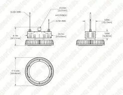 High Voltage LED High Bay Light - 300W - Included Reflector - 277-480 VAC - 49,500 Lumens - 1,000W MH Equivalent - 5000K -Lighting Decoration Store hbud2 50k300hsd hv 1