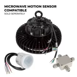 300W UFO LED High Bay Light With Reflector - 49,500 Lumens - 1000W MH Equivalent - 5000K -Lighting Decoration Store hbud2 50k300lsd microwave 1