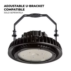 300W UFO LED High Bay Light With Reflector - 49,500 Lumens - 1000W MH Equivalent - 5000K -Lighting Decoration Store hbud2 50k300lsd ubracket 1