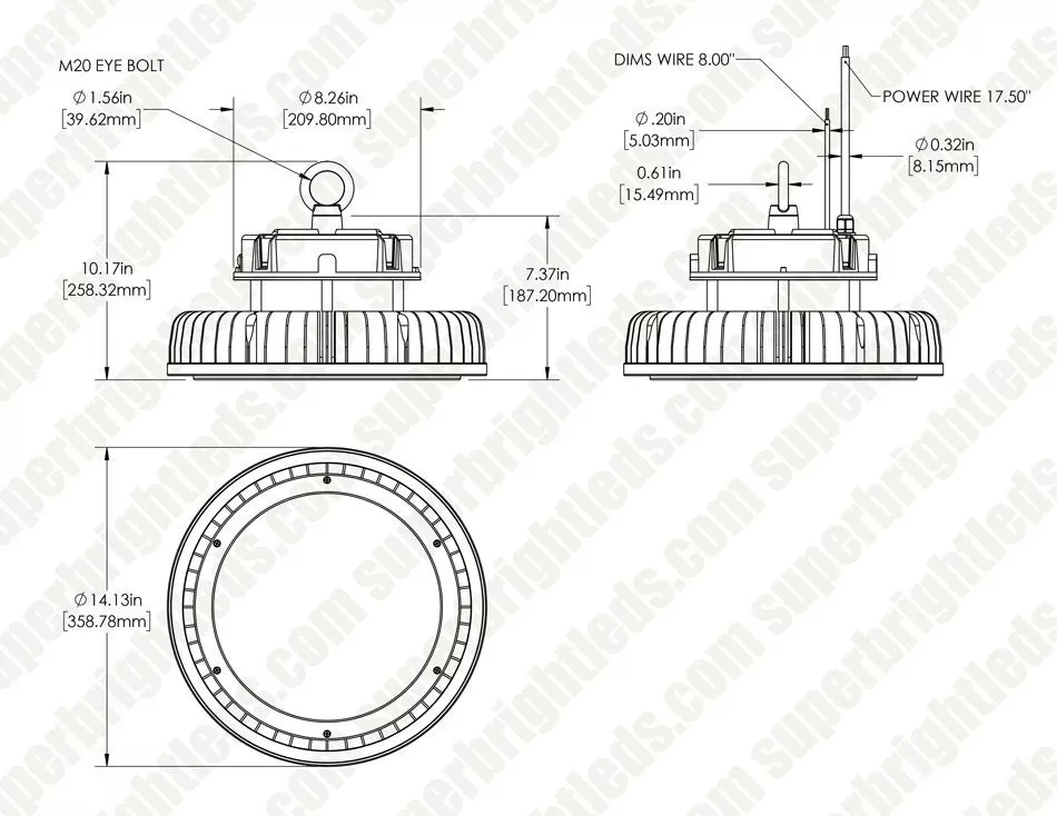 400W UFO LED High Bay Light - 50,000 Lumens - 1,500W MH Equivalent - 5000K 9 400W UFO LED High Bay Light - 50,000 Lumens - 1,500W MH Equivalent - 5000K - Image 9