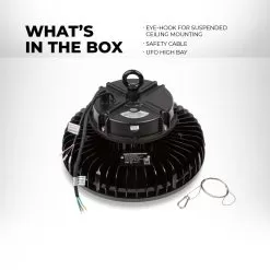 500W UFO LED High Bay Light - 62,500 Lumens - 1,500W MH Equivalent - 5000K -Lighting Decoration Store hbud2 50k500d c r1 whats in the box