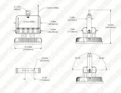 High Voltage LED High Bay Light - 500W - 277-480 VAC - 82,500 Lumens - 1,500 MH Equivalent - 5000K 10 High Voltage LED High Bay Light - 500W - 277-480 VAC - 82,500 Lumens - 1,500 MH Equivalent - 5000K -Lighting Decoration Store hbud2 50k500hsd hv