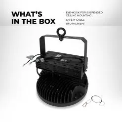 High Voltage LED High Bay Light - 500W - 277-480 VAC - 82,500 Lumens - 1,500 MH Equivalent - 5000K 8 High Voltage LED High Bay Light - 500W - 277-480 VAC - 82,500 Lumens - 1,500 MH Equivalent - 5000K -Lighting Decoration Store hbud2 50k500hsd hv back