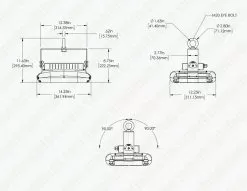 150W LED High Power Area Flood Light - 400W Equivalent - 21,000 Lumens - Cool White -Lighting Decoration Store hpal2 50k100 90 ub ih