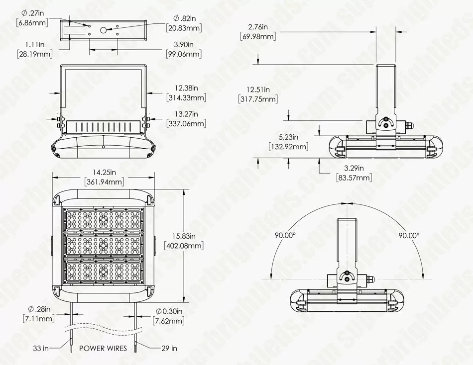 200W LED High Power Area Flood Light - 400W Equivalent - 28,000 Lumens - Cool White 8 200W LED High Power Area Flood Light - 400W Equivalent - 28,000 Lumens - Cool White - Image 8