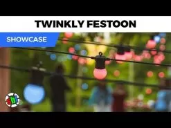 Twinkly Festoon Gold & Silver - Patio String Lights - Amber / Warm White / Cool White – Generation II - 20 LED - 33ft -Lighting Decoration Store hqdefault 20 44