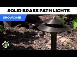 Solid Brass Landscape Path Light - 8" Cone Shade - Drop-In Fixture - Optional G4 Smart Bulb - RGB + White - Alexa / Google Assistant -Lighting Decoration Store hqdefault 20 9