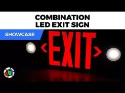 Combo LED Emergency Exit Sign - Battery Backup - Adjustable Light Heads - Single Or Double Face - Red / Green -Lighting Decoration Store hqdefault 8 8