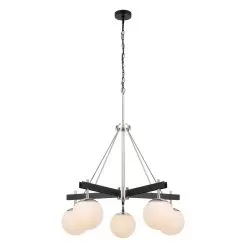 Allie 352C05BLSB 5-Light Chandelier - Black/Satin Brass -Lighting Decoration Store image 89d39b22 d45c 42c9 9915 2f1709511b3d