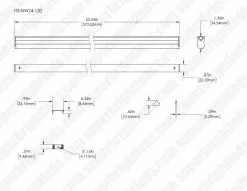 LED T5 Integrated Light Fixtures - Linkable Linear LED Task Lights - 120V - 1,035 Lumens - 24 Inch - With 3-Pin Plug Input -Lighting Decoration Store it5 nw24 120