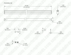 LED T5 Integrated Light Fixtures - Linkable Linear LED Task Lights - 120V - 1,035 Lumens - 24 Inch - With 3-Pin Plug Input -Lighting Decoration Store it5 nw36 120