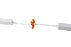 LED T5 Integrated Light Fixtures - Linkable Linear LED Task Lights - 120V - 1,035 Lumens - 24 Inch - With 3-Pin Plug Input -Lighting Decoration Store it5 nwx 120v attached together with wire nutts