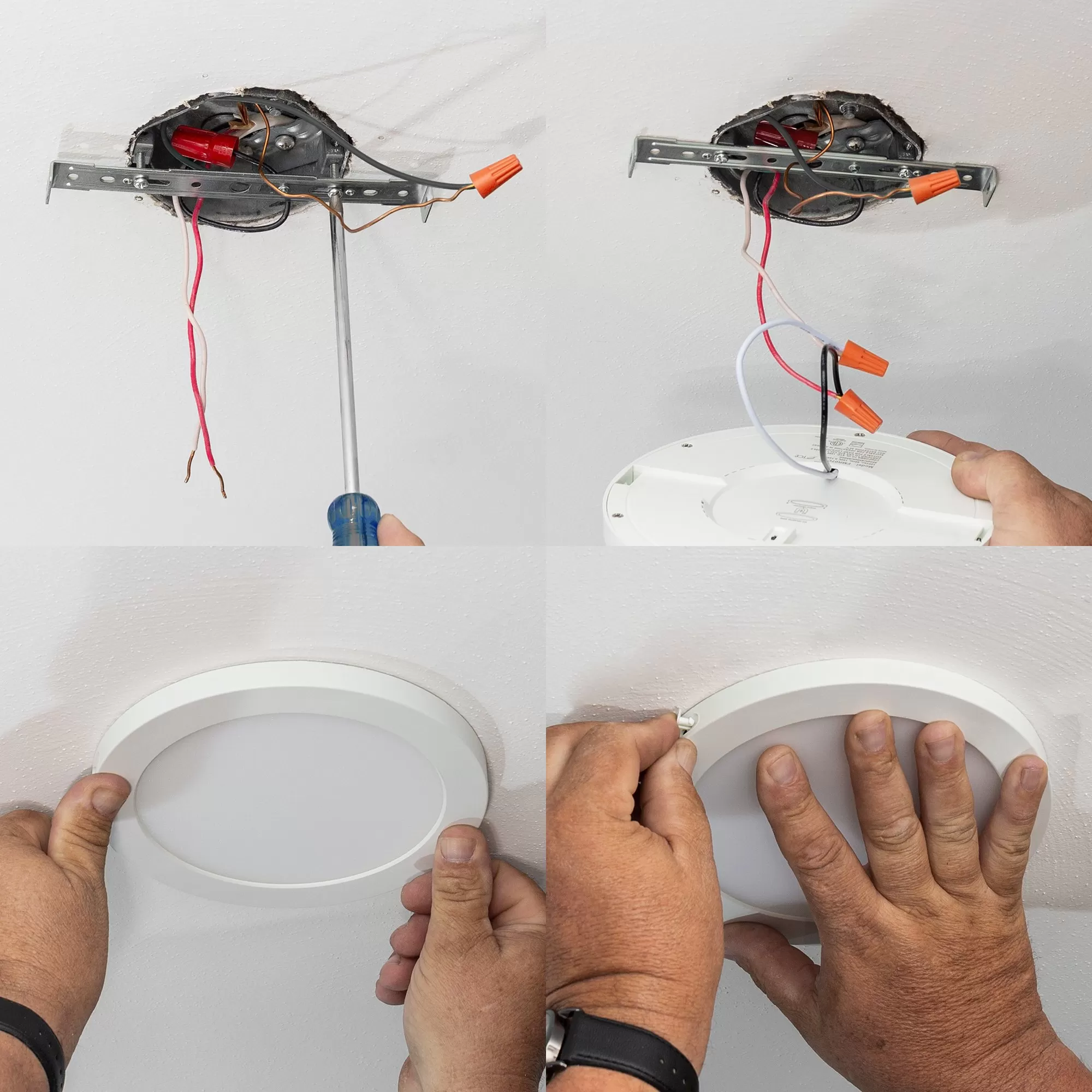 9" LED Downlight - White Magnetic Trim - 18W Flush Mount Ceiling Light - 100W Incandescent Equivalent - Dimmable - 1,440 Lumens - Warm 3000K 5 9" LED Downlight - White Magnetic Trim - 18W Flush Mount Ceiling Light - 100W Incandescent Equivalent - Dimmable - 1,440 Lumens - Warm 3000K - Image 5