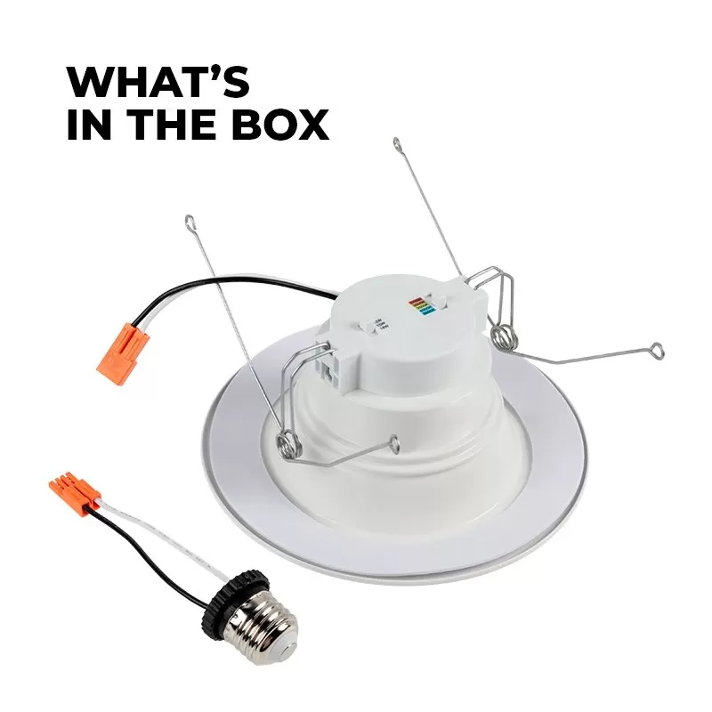 6" LED Recessed Retrofit Downlight - Selectable CCT And Wattage - Dimmable - Up To 1,260 Lumens 2 6" LED Recessed Retrofit Downlight - Selectable CCT And Wattage - Dimmable - Up To 1,260 Lumens - Image 2