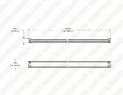 Linkable LED Linear Light Bar Fixture - Up To 270 Lm/ft - 3000K / 4000K / 5700K -Lighting Decoration Store lbfa nw12 v3 dim drawings