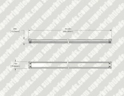 Linkable LED Linear Light Bar Fixture - Up To 270 Lm/ft - 3000K / 4000K / 5700K -Lighting Decoration Store lbfa nw24 v3 dim drawings