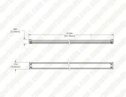 Linkable LED Linear Light Bar Fixture - Up To 270 Lm/ft - 3000K / 4000K / 5700K -Lighting Decoration Store lbfa nw36 v3 dim drawings