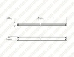 Linkable LED Linear Light Bar Fixture - Up To 270 Lm/ft - 3000K / 4000K / 5700K -Lighting Decoration Store lbfa nw48 v3 dim drawings