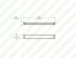 Linkable LED Linear Light Bar Fixture - Up To 270 Lm/ft - 3000K / 4000K / 5700K -Lighting Decoration Store lbfa nw6 v3 dim drawings