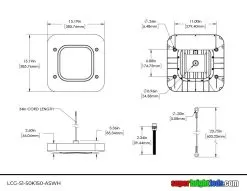 150W LED Gas Station Canopy Lights - 400W MH Equivalent - 20,250 Lumens - 5000K -Lighting Decoration Store lcg s1 50k150 aswh