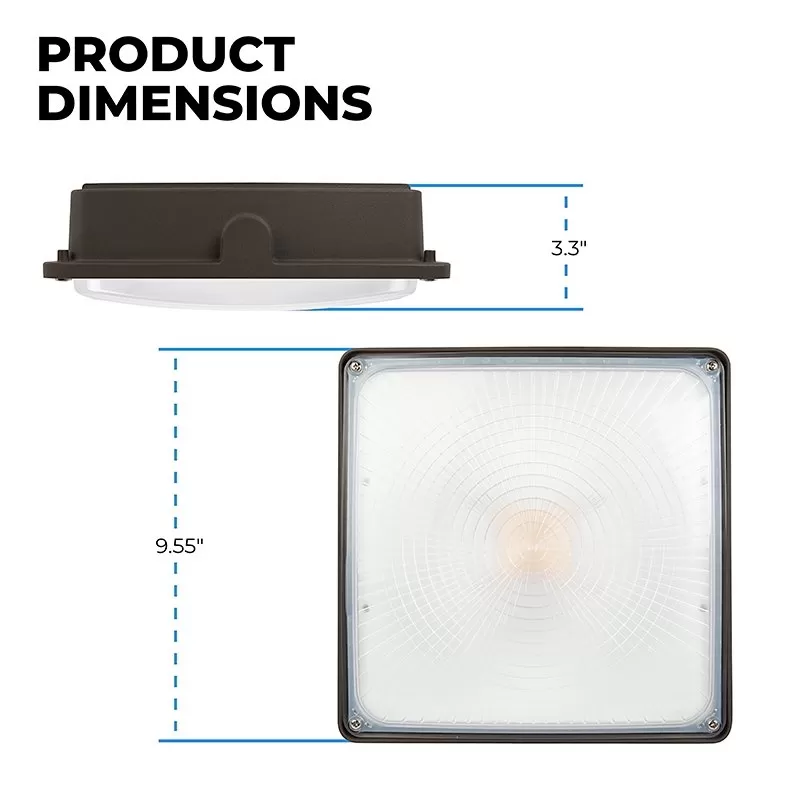 50W LED Parking Garage Canopy Light - 175W Metal Halide Equivalent - 5000K 2 50W LED Parking Garage Canopy Light - 175W Metal Halide Equivalent - 5000K - Image 2