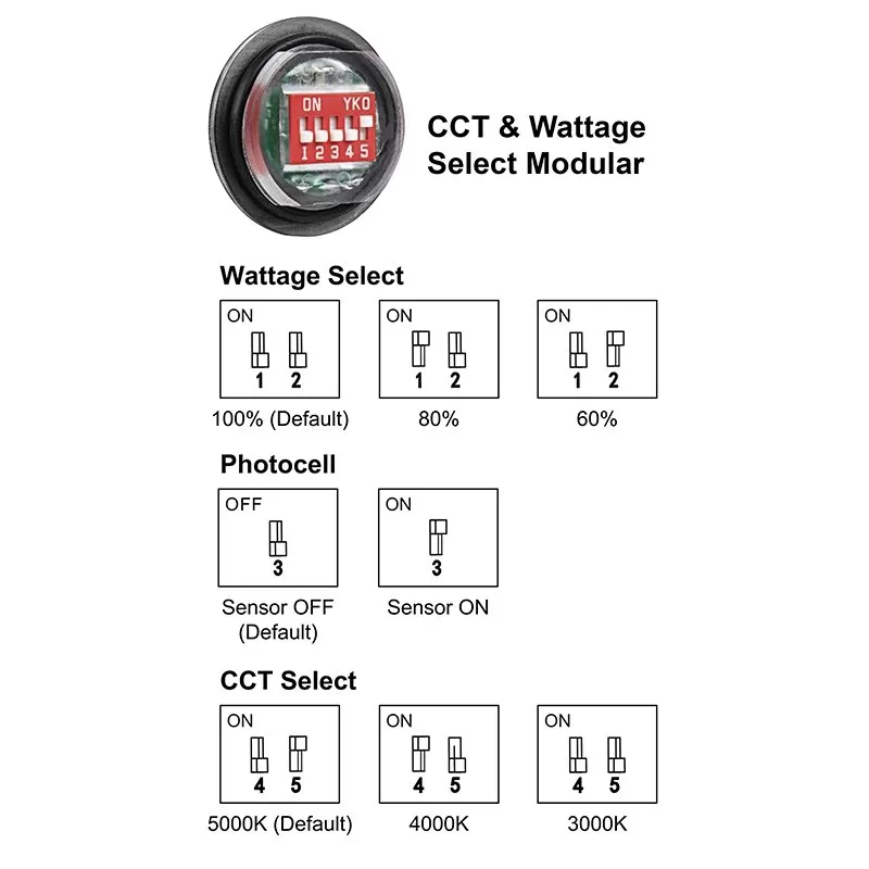 LED Parking Garage Canopy Light With Bypassable Photocell - Selectable CCT & Wattage - 30W / 40W / 50W - 3000K / 4000K / 5000K - 6250 Lumens 5 LED Parking Garage Canopy Light With Bypassable Photocell - Selectable CCT & Wattage - 30W / 40W / 50W - 3000K / 4000K / 5000K - 6250 Lumens - Image 5
