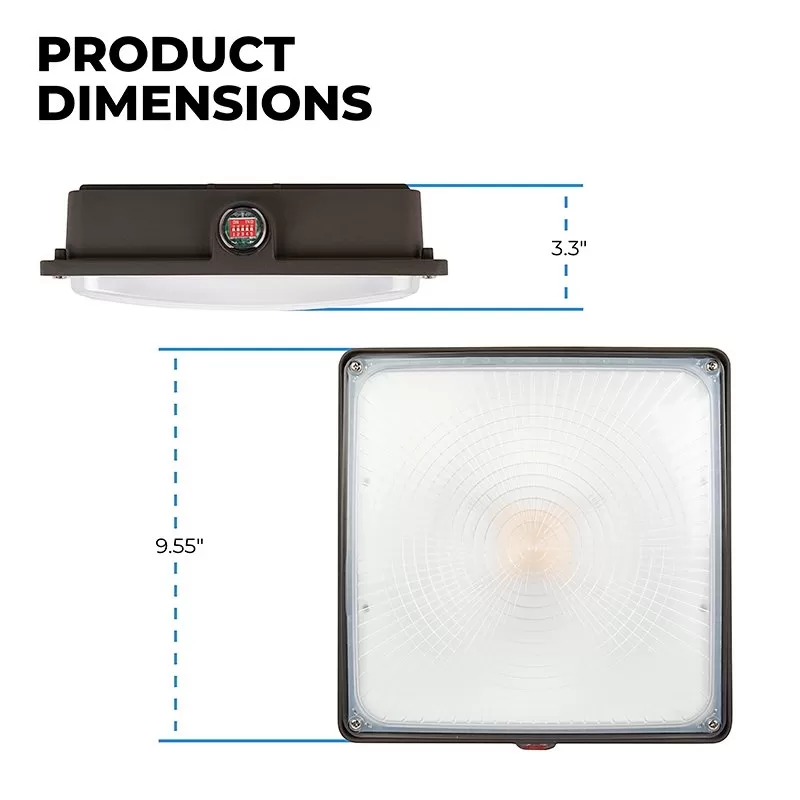 LED Parking Garage Canopy Light With Bypassable Photocell - Selectable CCT & Wattage - 30W / 40W / 50W - 3000K / 4000K / 5000K - 6250 Lumens 2 LED Parking Garage Canopy Light With Bypassable Photocell - Selectable CCT & Wattage - 30W / 40W / 50W - 3000K / 4000K / 5000K - 6250 Lumens - Image 2
