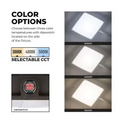 LED Parking Garage Canopy Light With Bypassable Photocell - Selectable CCT & Wattage - 45W / 60W / 75W - 3000K / 4000K / 5000K - 9400 Lumens 13 LED Parking Garage Canopy Light With Bypassable Photocell - Selectable CCT & Wattage - 45W / 60W / 75W - 3000K / 4000K / 5000K - 9400 Lumens -Lighting Decoration Store lcgp2 sw3b spx s graphic 3