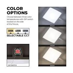 LED Parking Garage Canopy Light With Bypassable Photocell - Selectable CCT & Wattage - 30W / 40W / 50W - 3000K / 4000K / 5000K - 6250 Lumens 12 LED Parking Garage Canopy Light With Bypassable Photocell - Selectable CCT & Wattage - 30W / 40W / 50W - 3000K / 4000K / 5000K - 6250 Lumens -Lighting Decoration Store lcgp2 sw3b spx s graphic 4