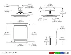 150W LED Gas Station Canopy Lights - 400W MH Equivalent - 21,000 Lumens - 5000K -Lighting Decoration Store lcs s1 50k150 aswh