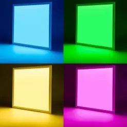 RGB LED Light Panel - 36W Dimmable Even-Glow® Light Fixture - 24 VDC - 595 X 595mm - RGB -Lighting Decoration Store led panel light fixture rgb 36w on