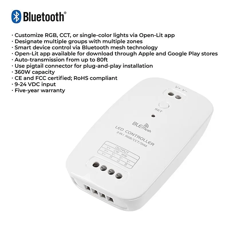 Tunable White LED Strip Light Kit - White LED Tape Light - 5m - Bluetooth Smartphone App Controlled 7 Tunable White LED Strip Light Kit - White LED Tape Light - 5m - Bluetooth Smartphone App Controlled - Image 7