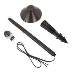 Solid Brass Landscape Path Light - 6" Cone Shade - Drop-In Fixture - Optional G4 Smart Bulb - RGB + White - Alexa / Google Assistant -Lighting Decoration Store lfb p02 all included 2