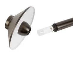 Solid Brass Landscape Path Light - 6" Cone Shade - Drop-In Fixture - Optional G4 Smart Bulb - RGB + White - Alexa / Google Assistant -Lighting Decoration Store lfb p02 rgwbwg4 installed 2