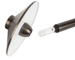 Solid Brass Landscape Path Light - 8" Cone Shade - Drop-In Fixture - Optional G4 Smart Bulb - RGB + White - Alexa / Google Assistant -Lighting Decoration Store lfb p03 rgwbwg4 installed 1 2