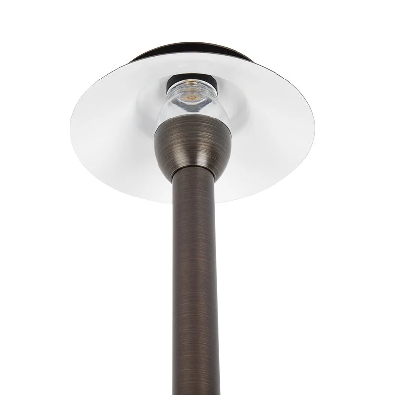 Solid Brass Landscape Path Light - 6" Two-Tier Cone Shade - Drop-In Fixture With G4 Smart Bulb - RGB + White - Alexa / Google Assistant 2 Solid Brass Landscape Path Light - 6" Two-Tier Cone Shade - Drop-In Fixture With G4 Smart Bulb - RGB + White - Alexa / Google Assistant - Image 2