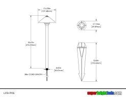 Solid Brass LED Ready Landscape Pointed Cone Shade Path Light - Optional G4 Smart Bulb - RGB + White - Alexa / Google Assistant -Lighting Decoration Store lfb p06 1