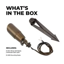 Solid Brass LED Ready Landscape Spot Light - Optional RGB + Tunable White MR16 Smart Bulb - Smartphone Compatible - Optional RF Remote -Lighting Decoration Store lfb s03 whats in the box